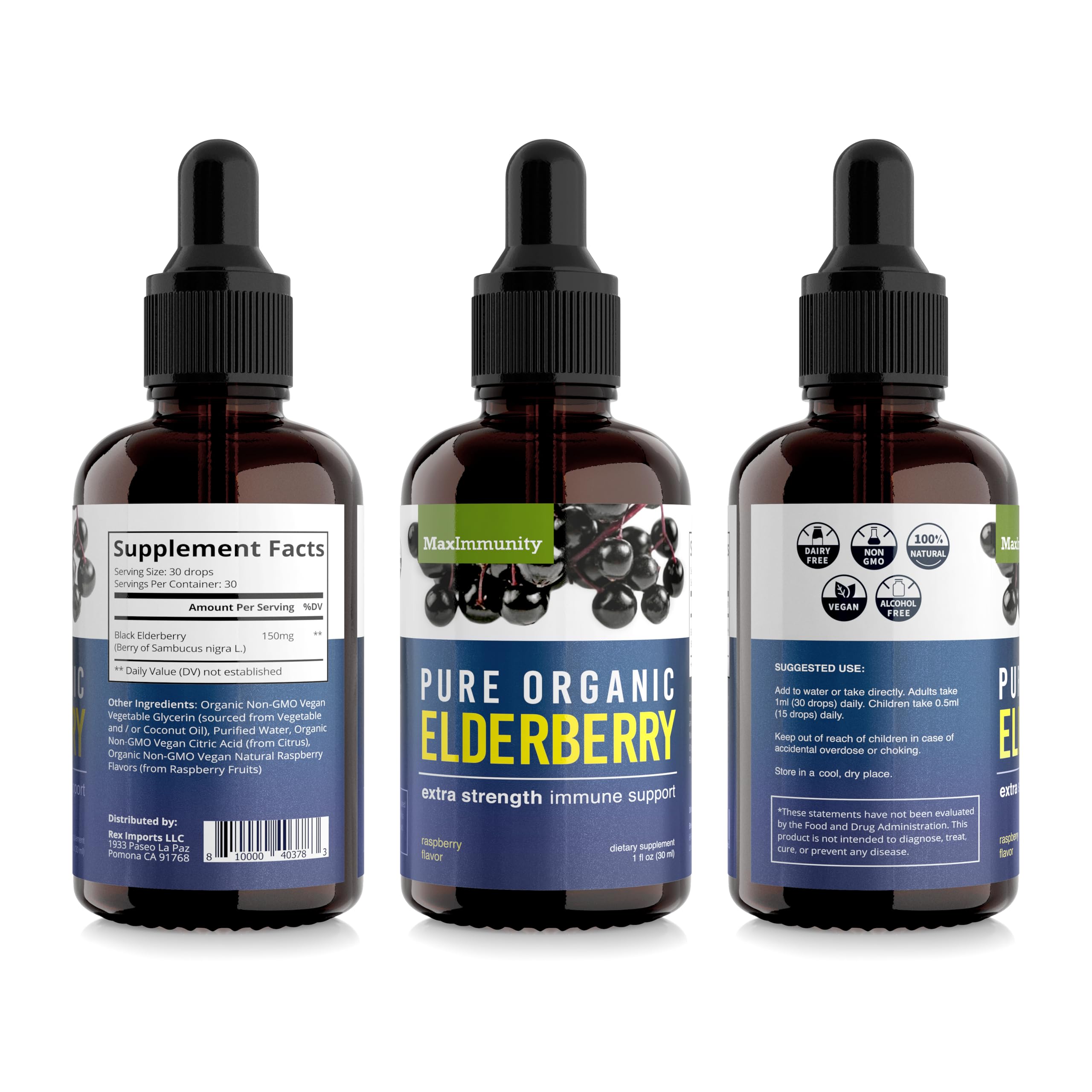 Envase de 1 oz de MaxImmunity, práctico y compacto