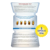 Maximum D3: cápsulas de 13,000 UI para absorción de calcio