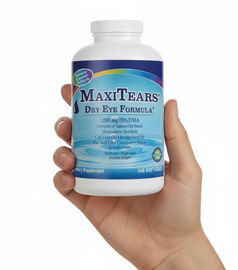 MaxiTears apoyo al film lagrimal para hidratación ocular diaria.