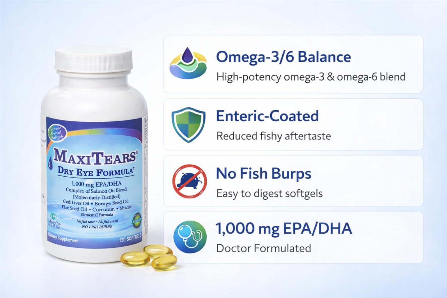 MaxiTears MedOp envase-caja para almacenamiento práctico