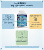 MaxiTears nutrientes con vitaminas A y D3 para la salud ocular.