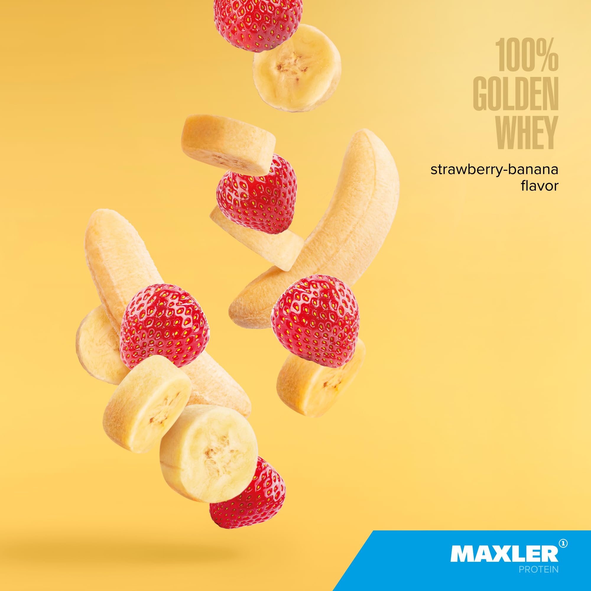 Proteína de fresa-plátano de Maxler, sabor delicioso y natural para cada toma