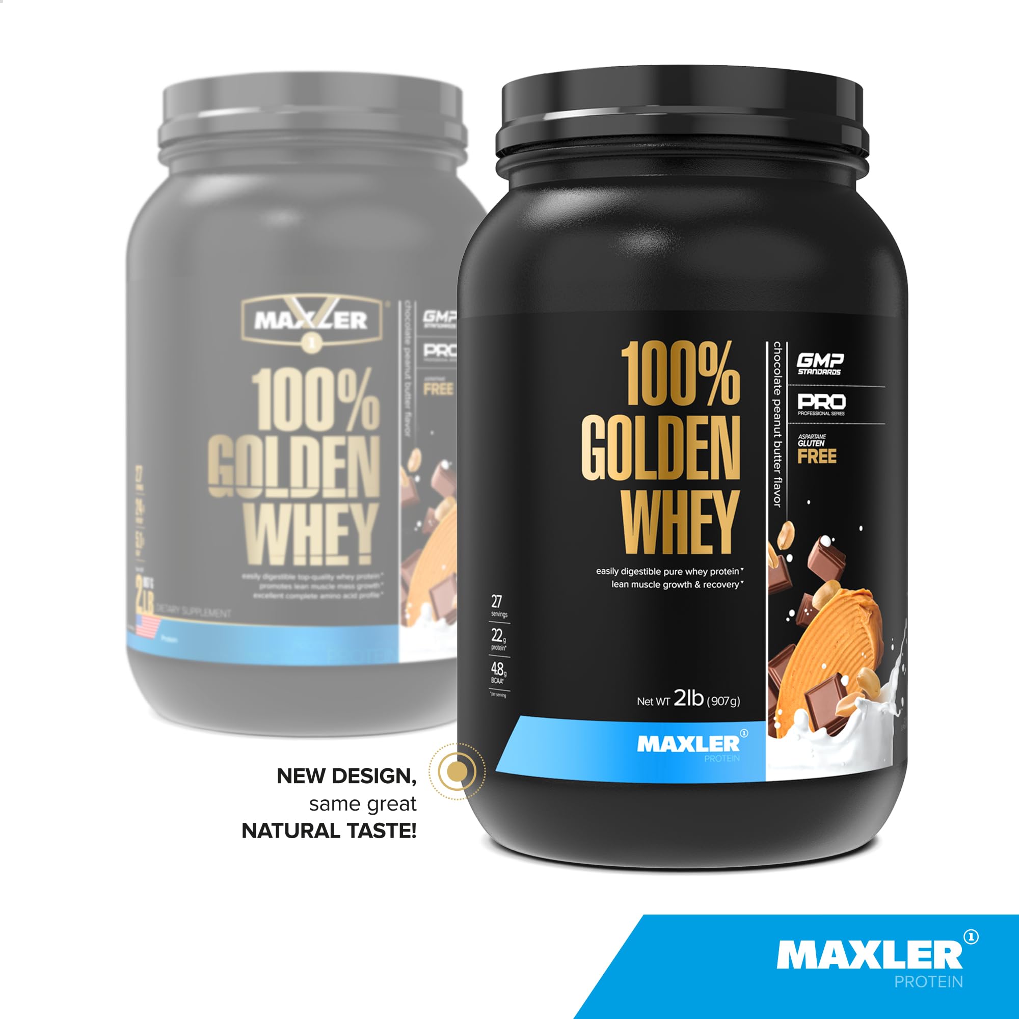 Cucharilla medidora de Maxler 100% Golden Whey para porciones consistentes en cada batido.