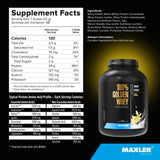 Mezcla Maxler 100% Golden Whey con leche para consumo diario.