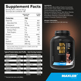 Maxler 100% Golden Whey textura suave y rápida disolución.