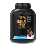 Maxler 100% Golden Whey en lata frontal para entrenamiento diario.