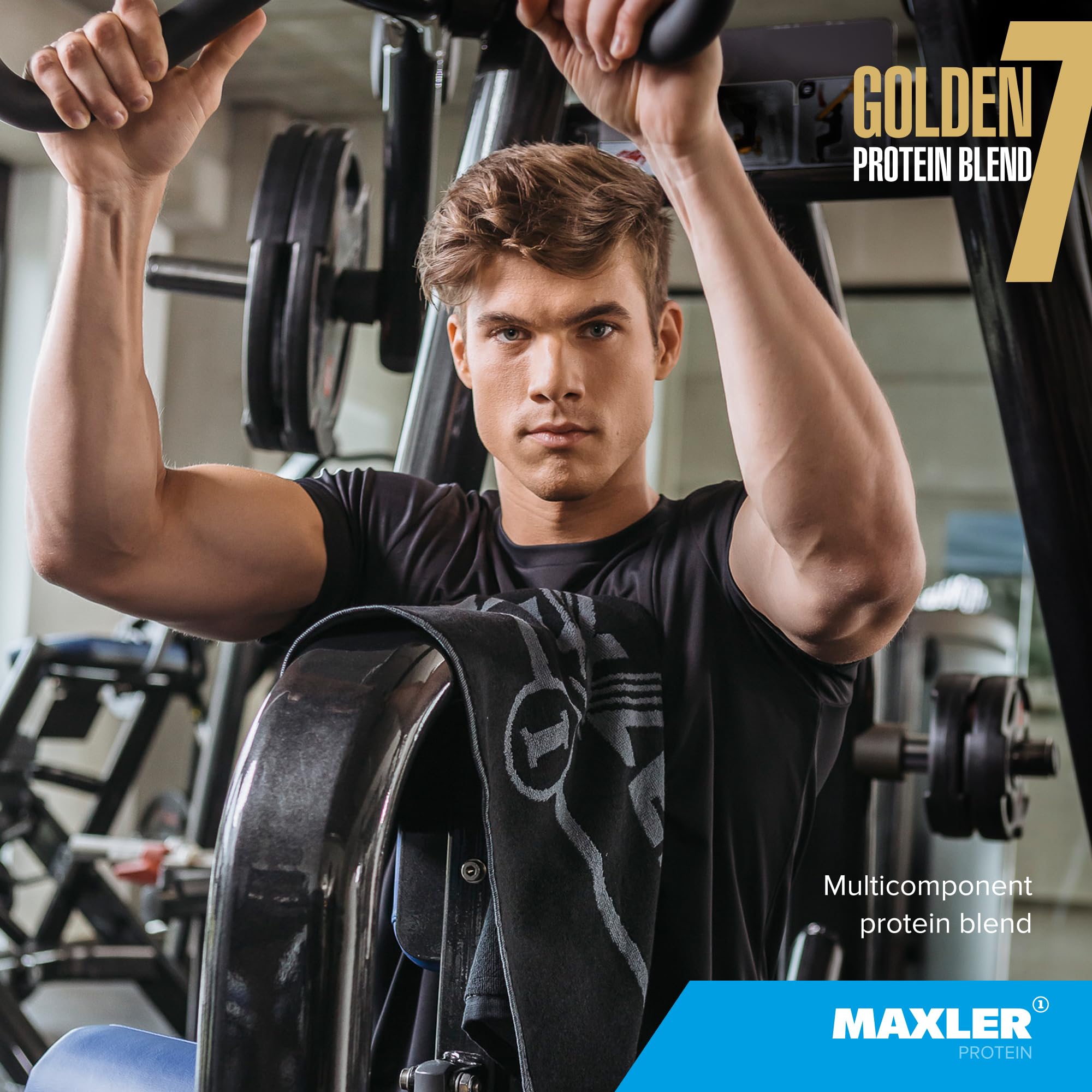 Etiqueta y embalaje de Maxler Golden 7, detalle claro y práctico