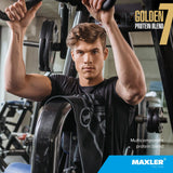 Etiqueta y embalaje de Maxler Golden 7, detalle claro y práctico