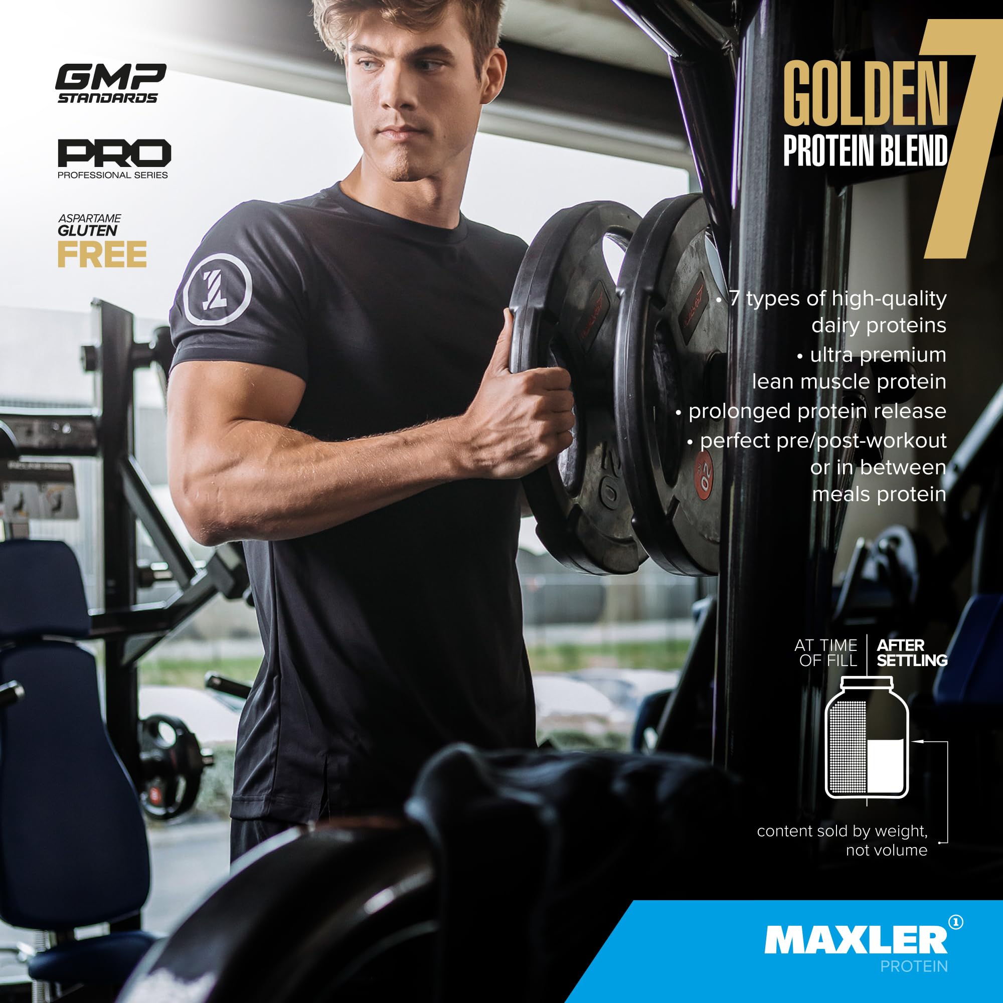 Sabor caramelo salado de Maxler Golden 7 para snack delicioso