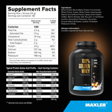 Etiqueta de Maxler Golden Whey cappuccino con sello USA