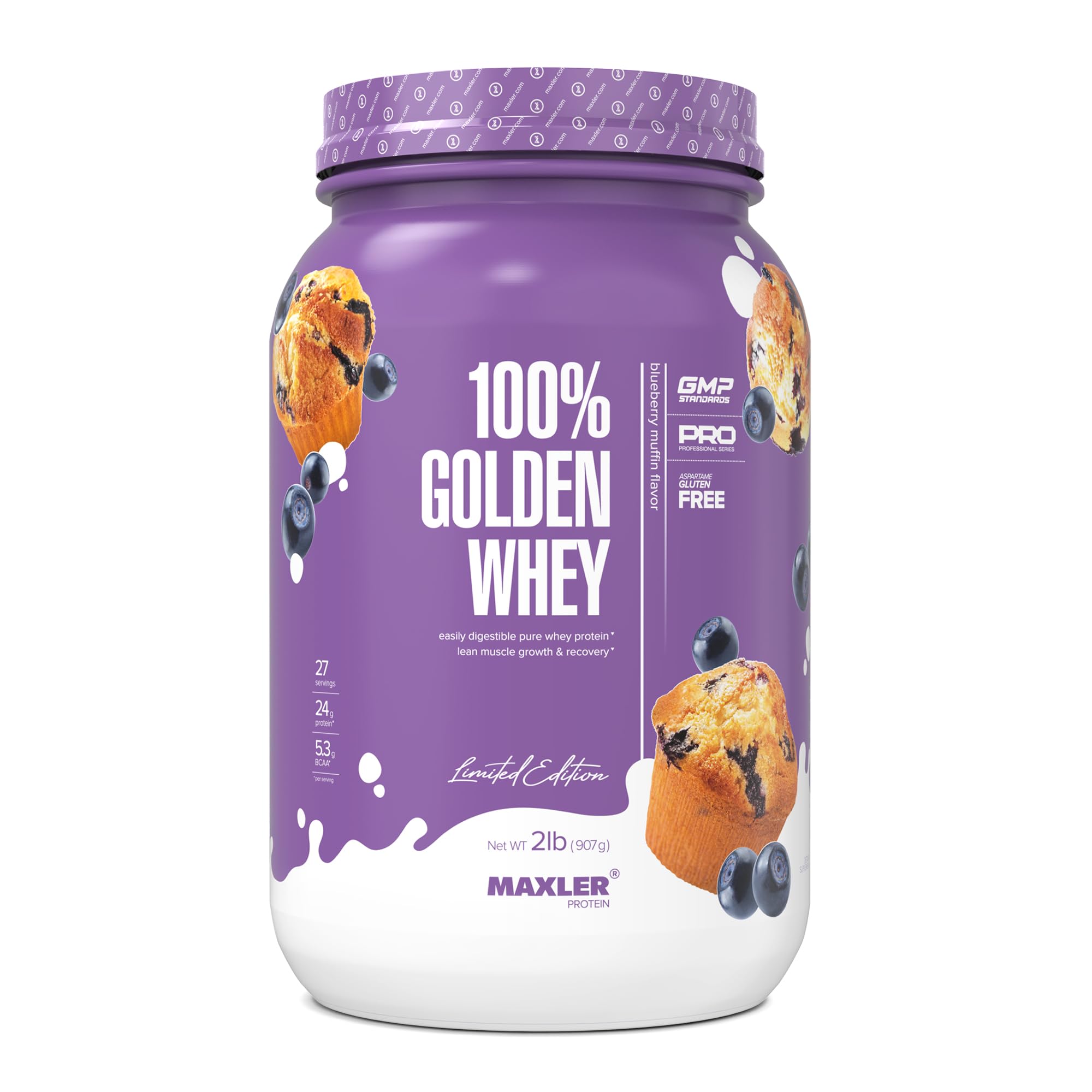 Maxler 100% Golden Whey polvo proteico para entrenamientos diarios.