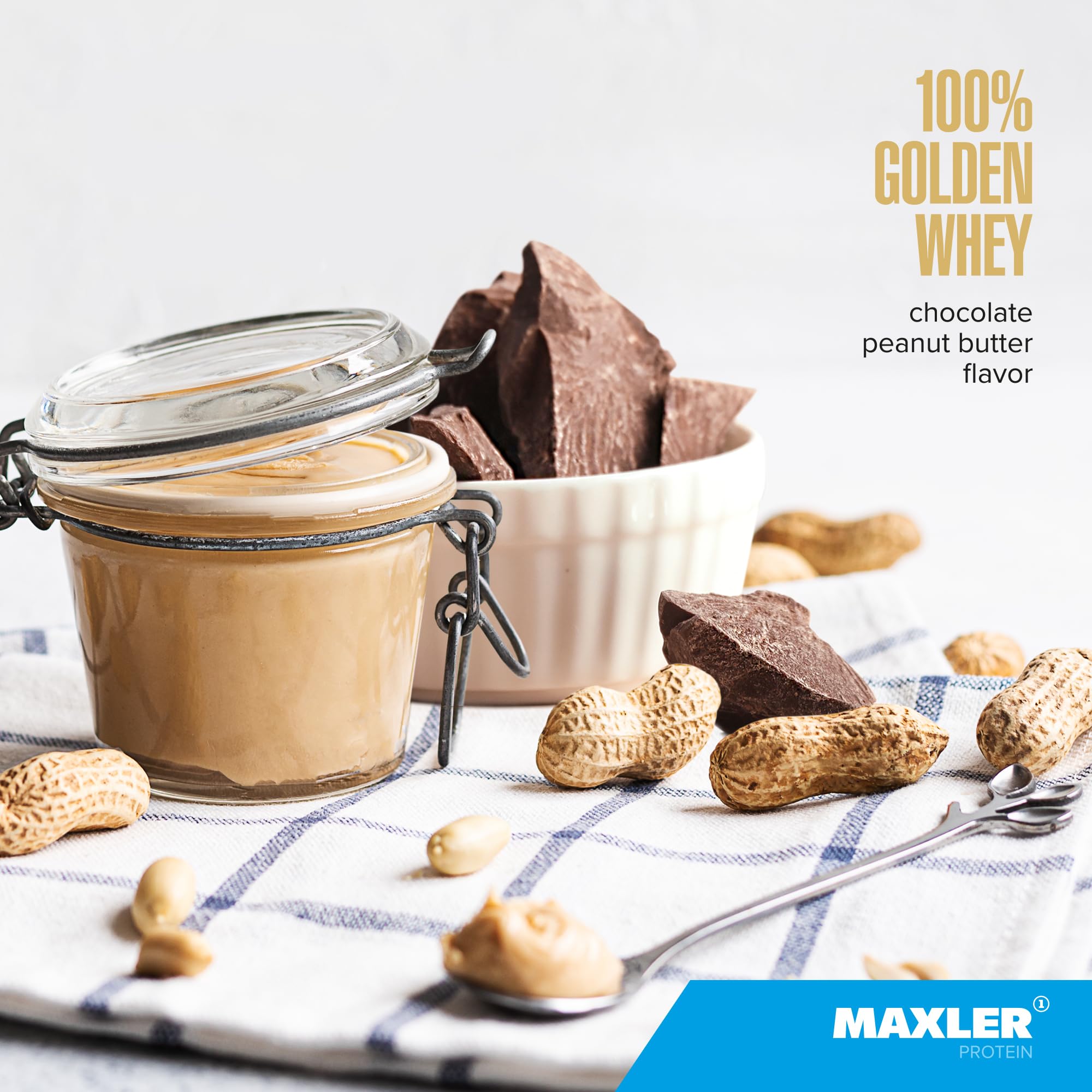 Maxler etiqueta nutricional destacando proteína y calorías