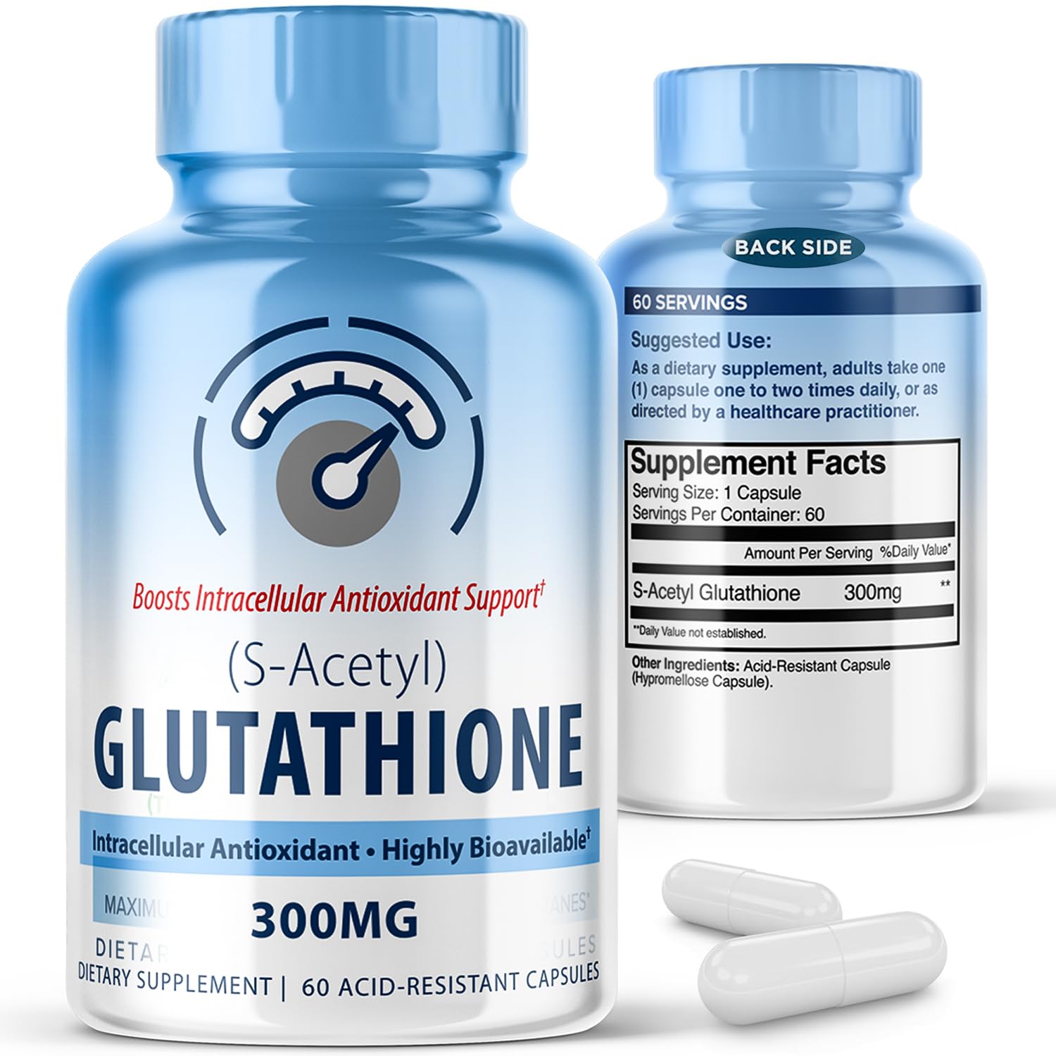MAXLIFE NATURALS S-Acetil L-Glutatión en empaque, opción de uso diario antioxidante.