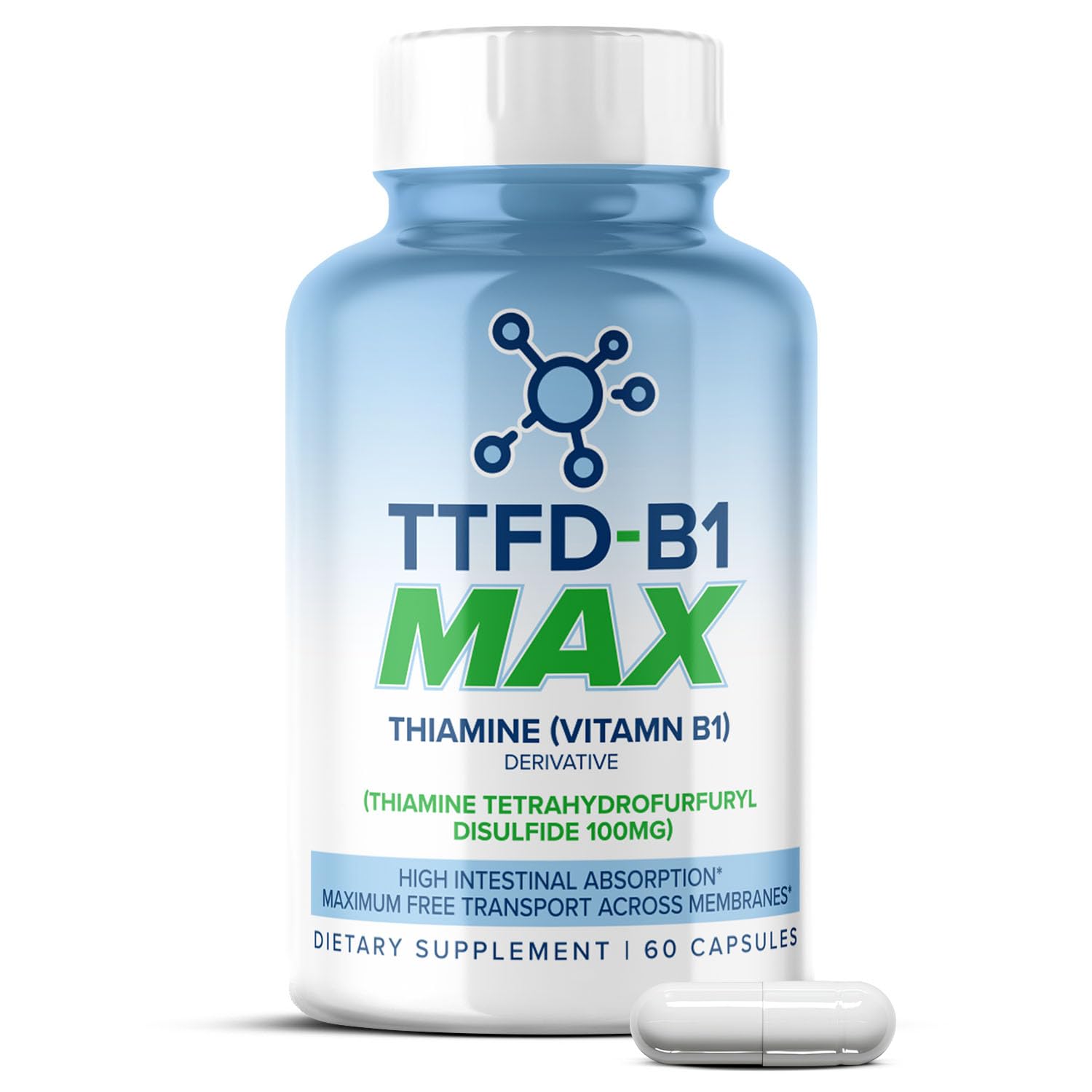 MAXLIFE NATURALS TTFD tiamina B1 potencia energía y enfoque posibles