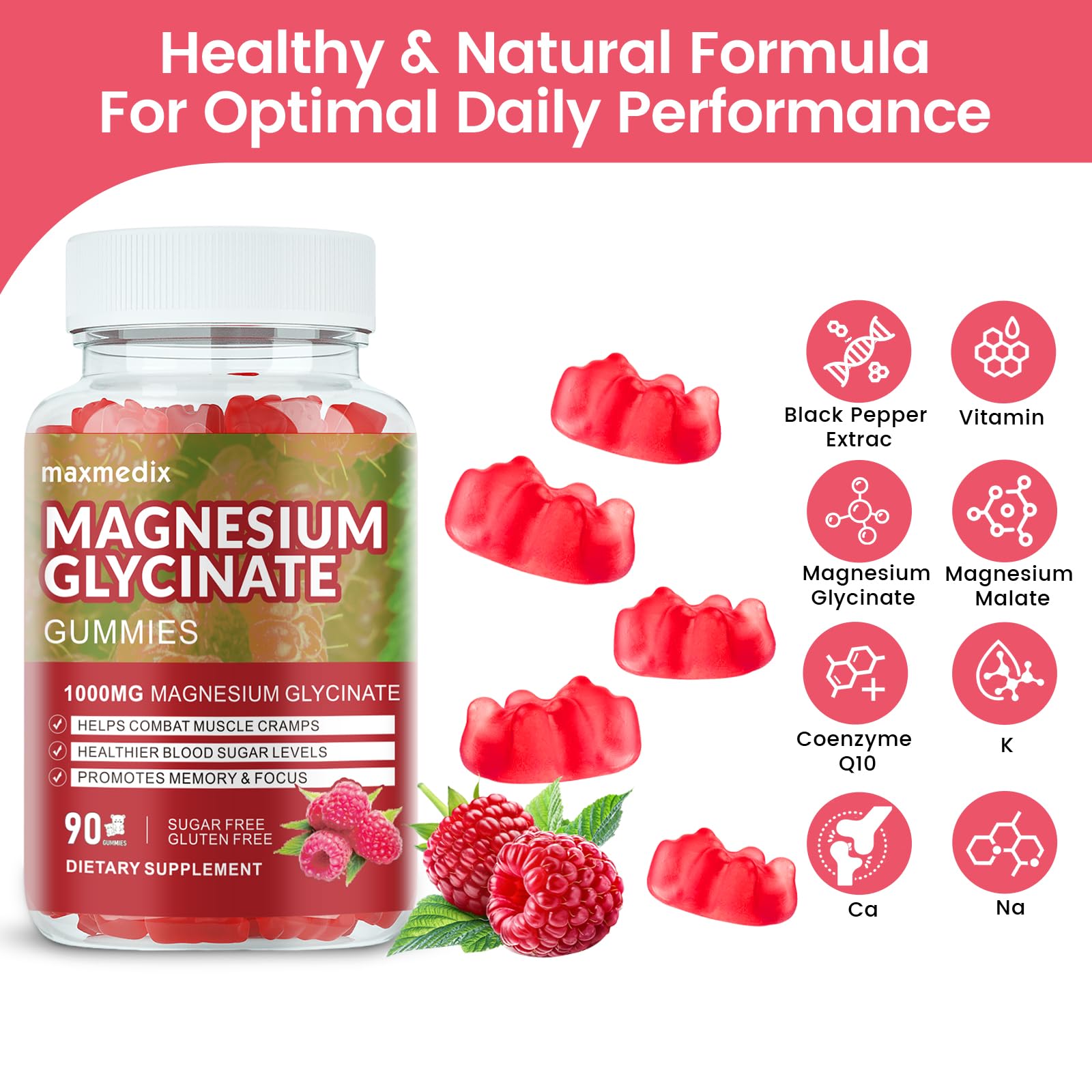 MaxMedix Gominolas Envase 90 gomitas: cantidad para varias semanas.