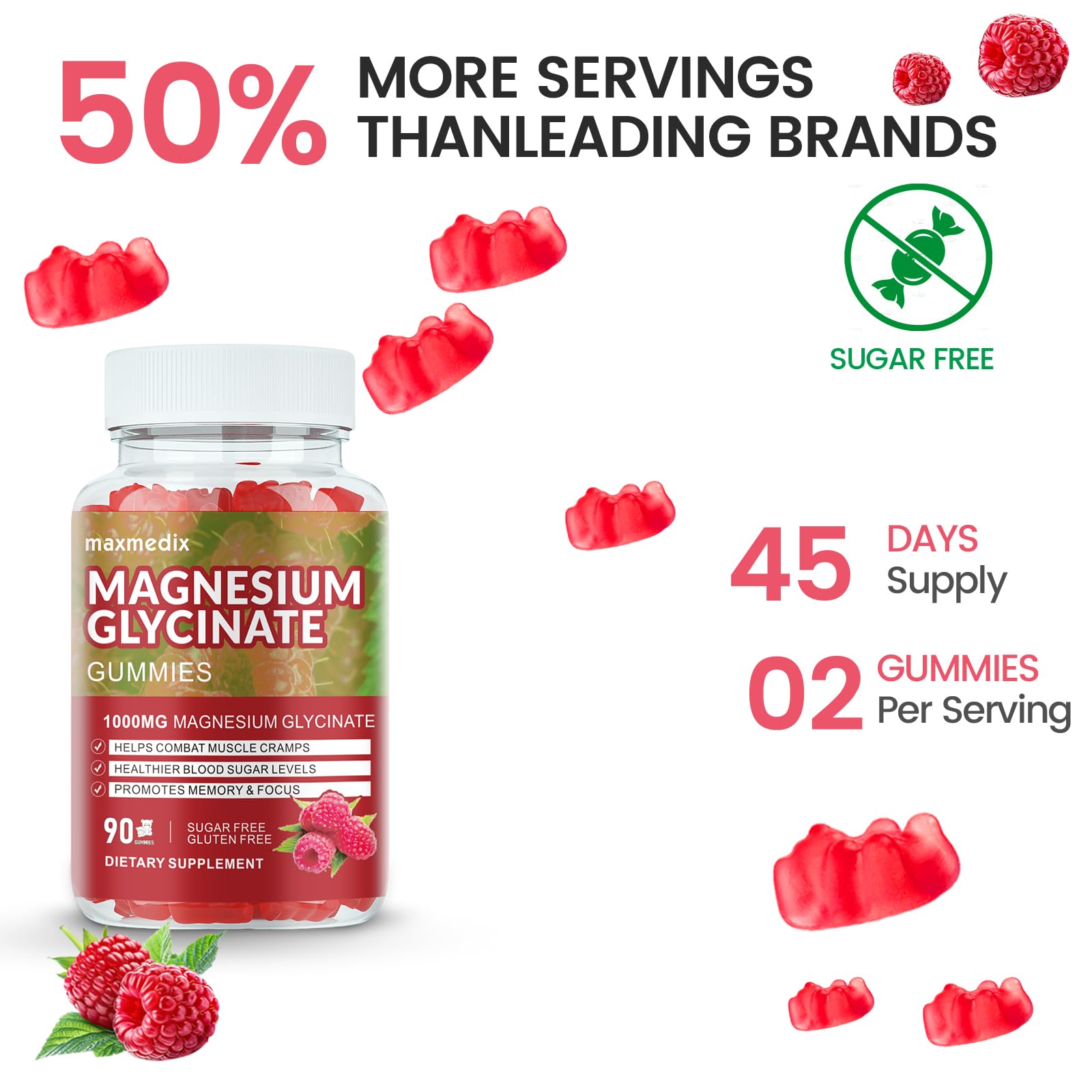 MaxMedix Gominolas sin melatonina: complemento diurno sin somnolencia.