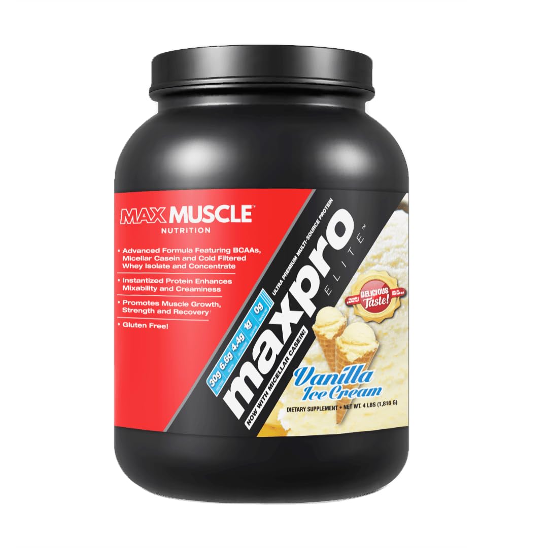 Max Muscle Maxpro Elite: bote de proteína para crecimiento muscular