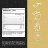 Polvo de Max Muscle Maxpro Elite, al verter, textura cremosa para batidos