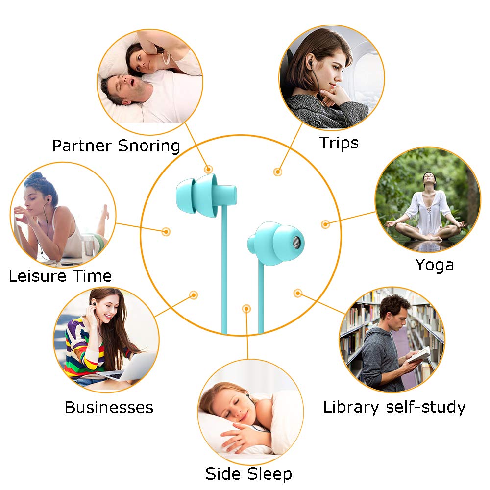 MAXROCK Auriculares con aislamiento de ruido pasivo para dormir mejor