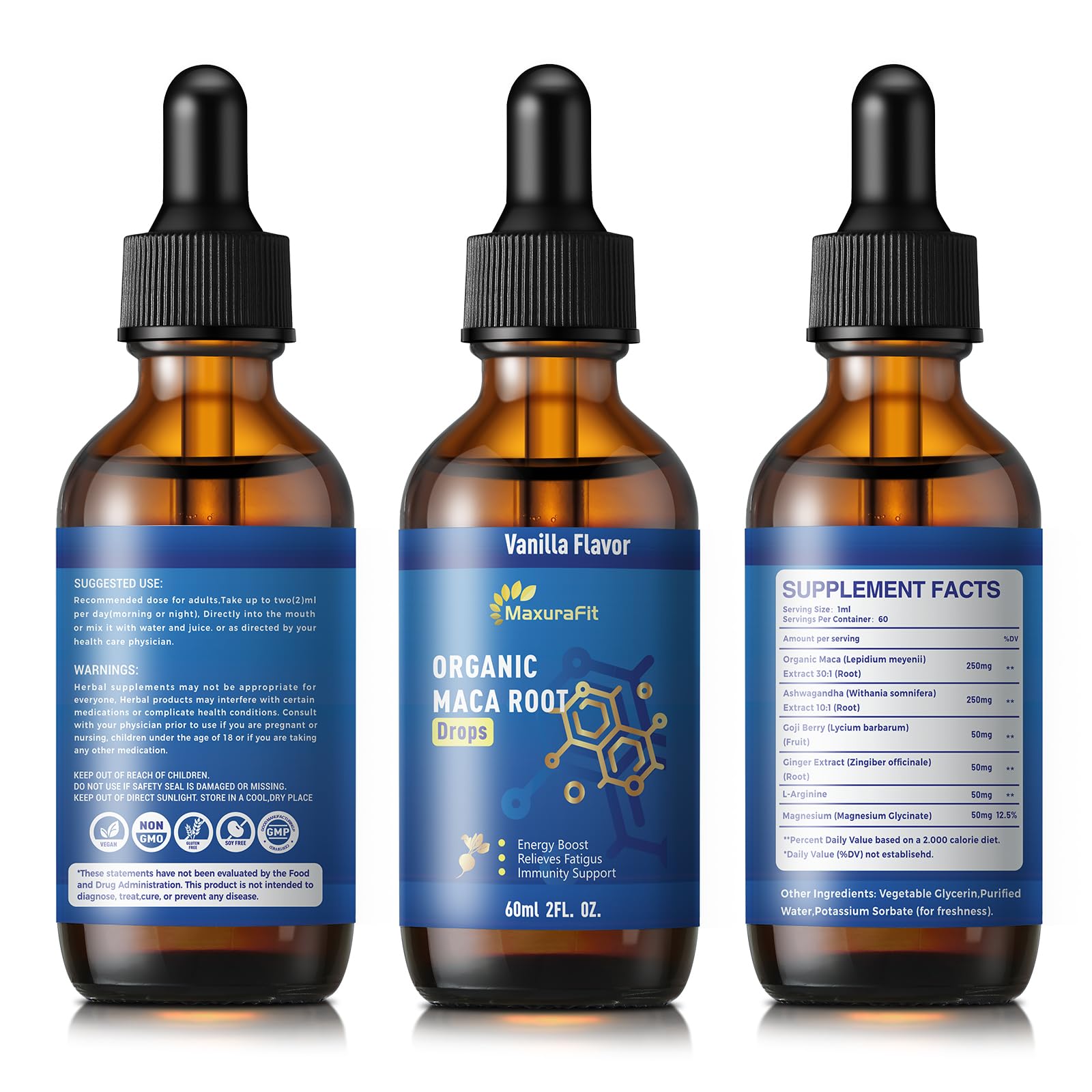 Envase de 118 ml para uso diario de MaxuraFit