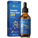 MaxuraFit gotas maca-ashwagandha en botella para energía sostenida
