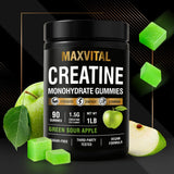 MAXVITAL Creatina Monohidrato gomitas, dosis diaria para mantener rendimiento durante rutinas.