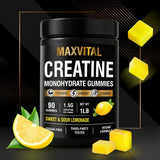 MAXVITAL Creatine Monohidrato gomitas veganas y halal, sin azúcar.