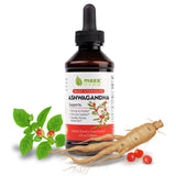 Frasco de Maxx Herb Ashwagandha Extract de 120 ml para energía y vitalidad.