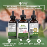 Tapa y sello de seguridad de la tintura Maxx Herb.