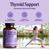 Mayfair Naturals tiroides detalle cápsulas, dosificación conveniente para tu rutina.