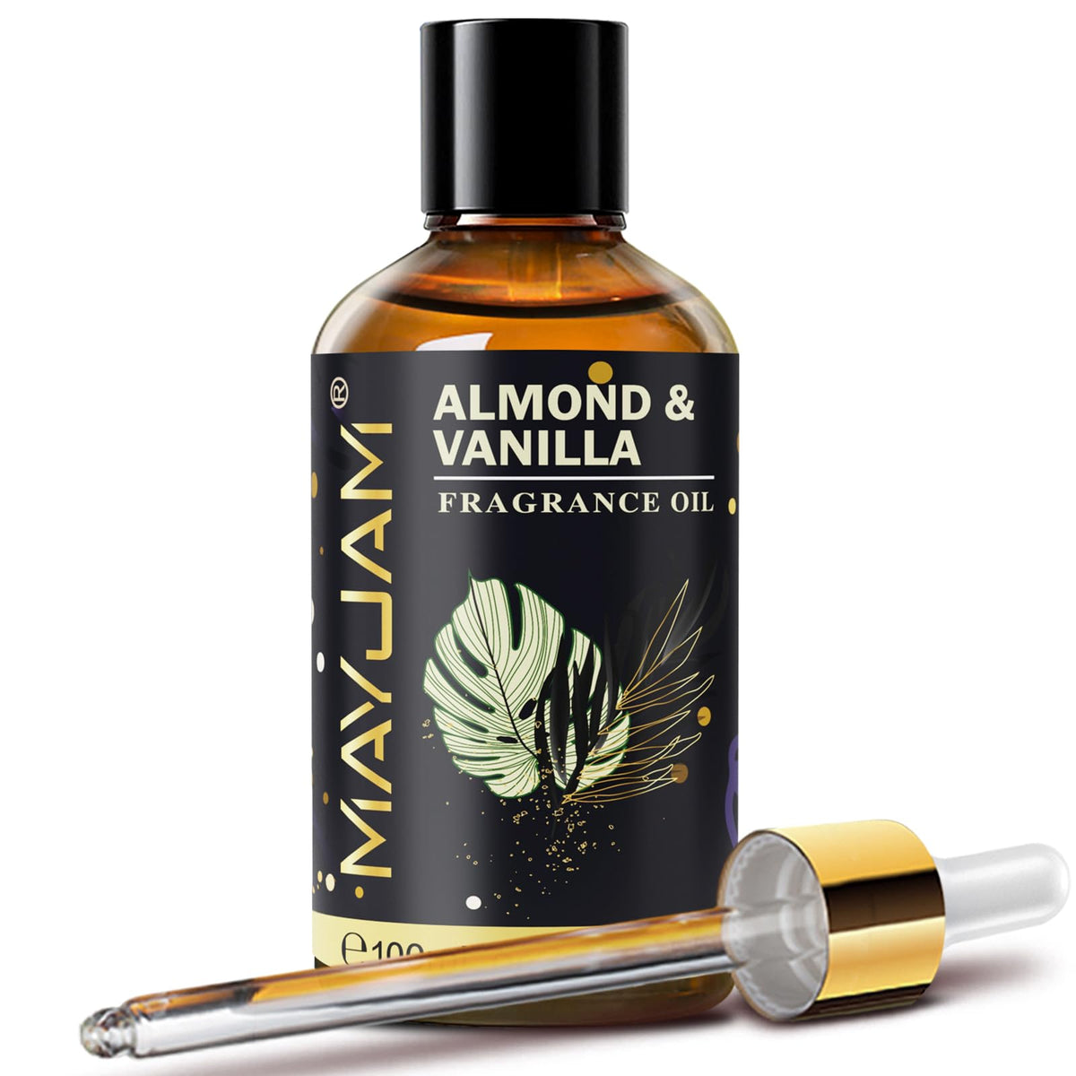 MAYJAM aceite fragancia Almendra y Vainilla en botella para aroma duradero en casa.