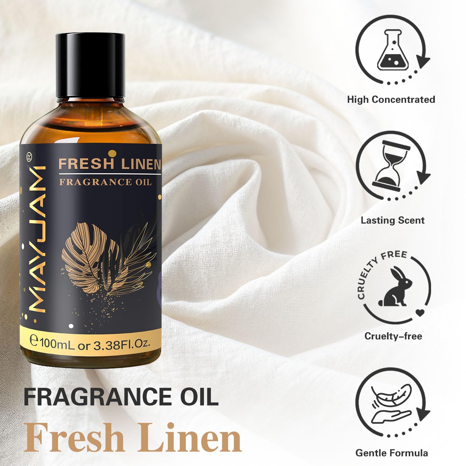MAYJAM cuentagotas de cristal para dosificar fragancia con precisión.