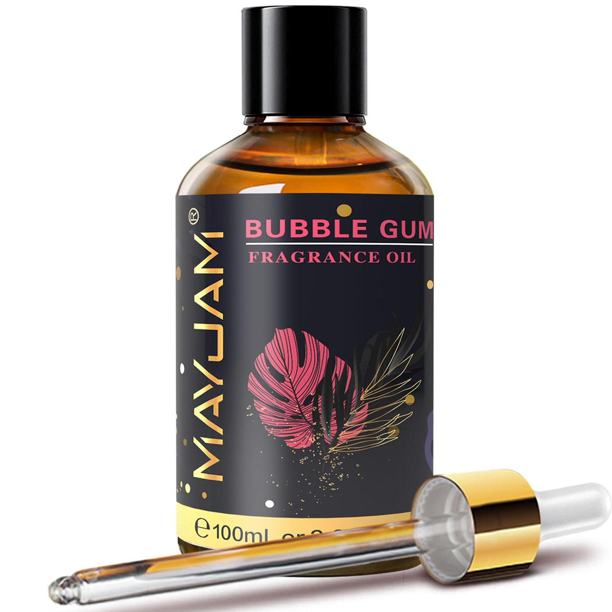 MAYJAM fragancia chicle burbuja en frasco ámbar para aroma duradero.