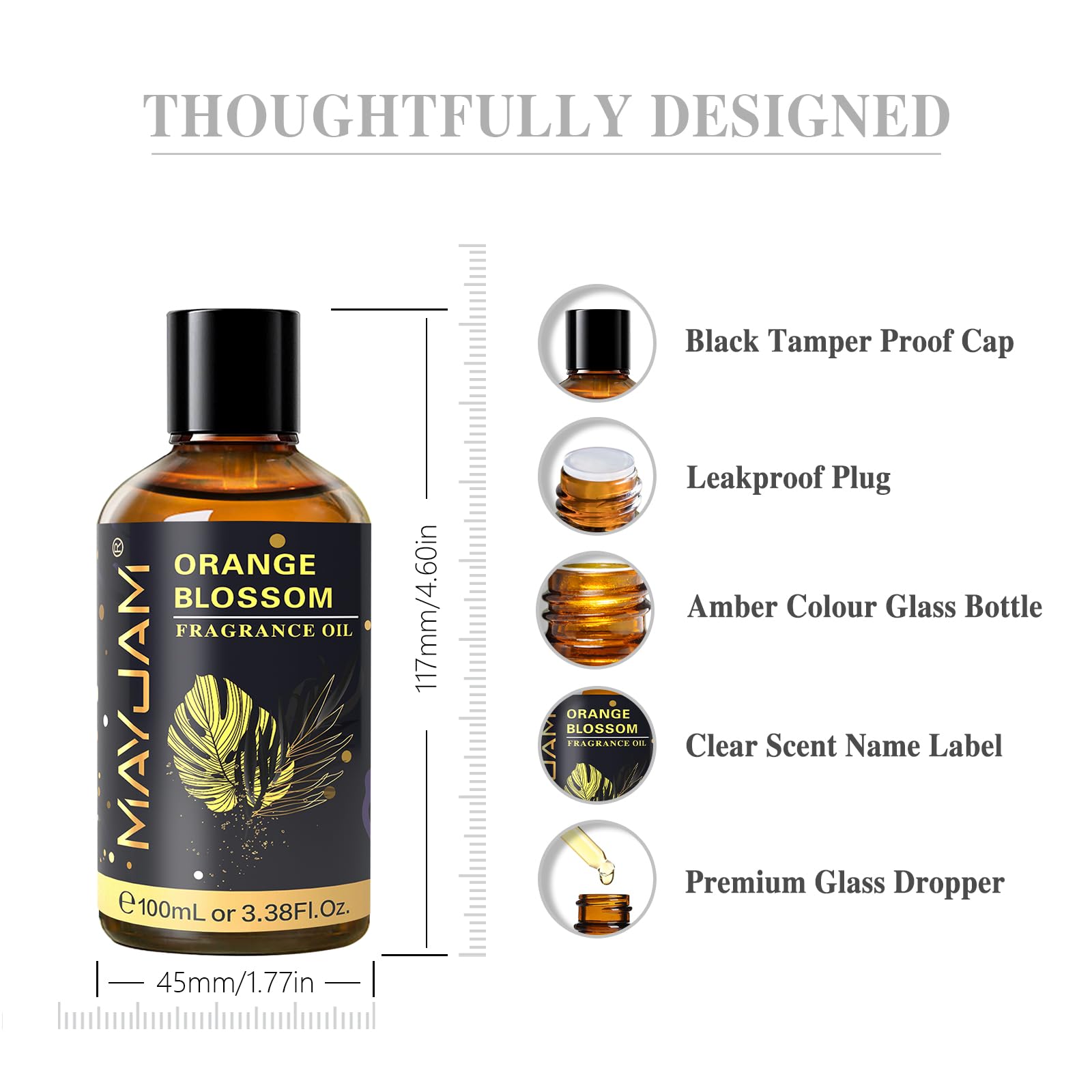 MAYJAM fragancia duradera azahar para difusor, vela y jabón casero.