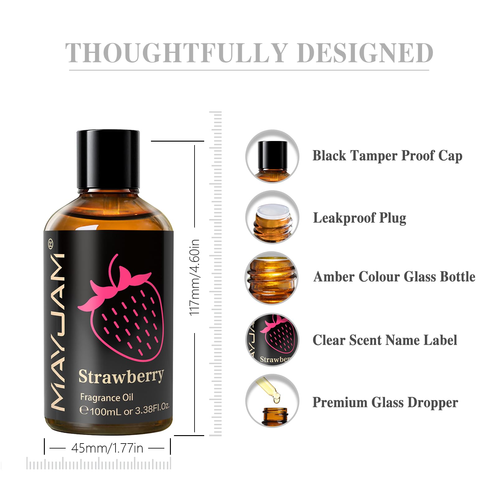 MAYJAM fragancia fresa, aroma agradable para baños y dormitorios.