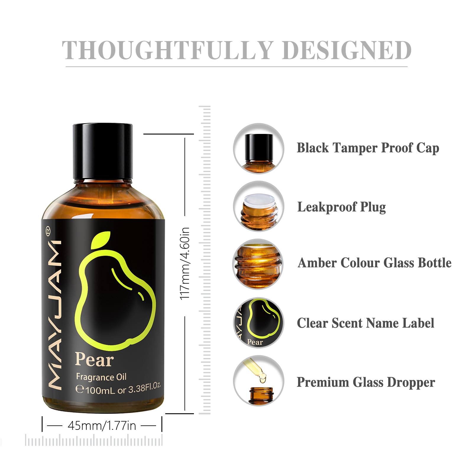 MAYJAM fragancia pera, tapa que preserva el olor en 100 ml