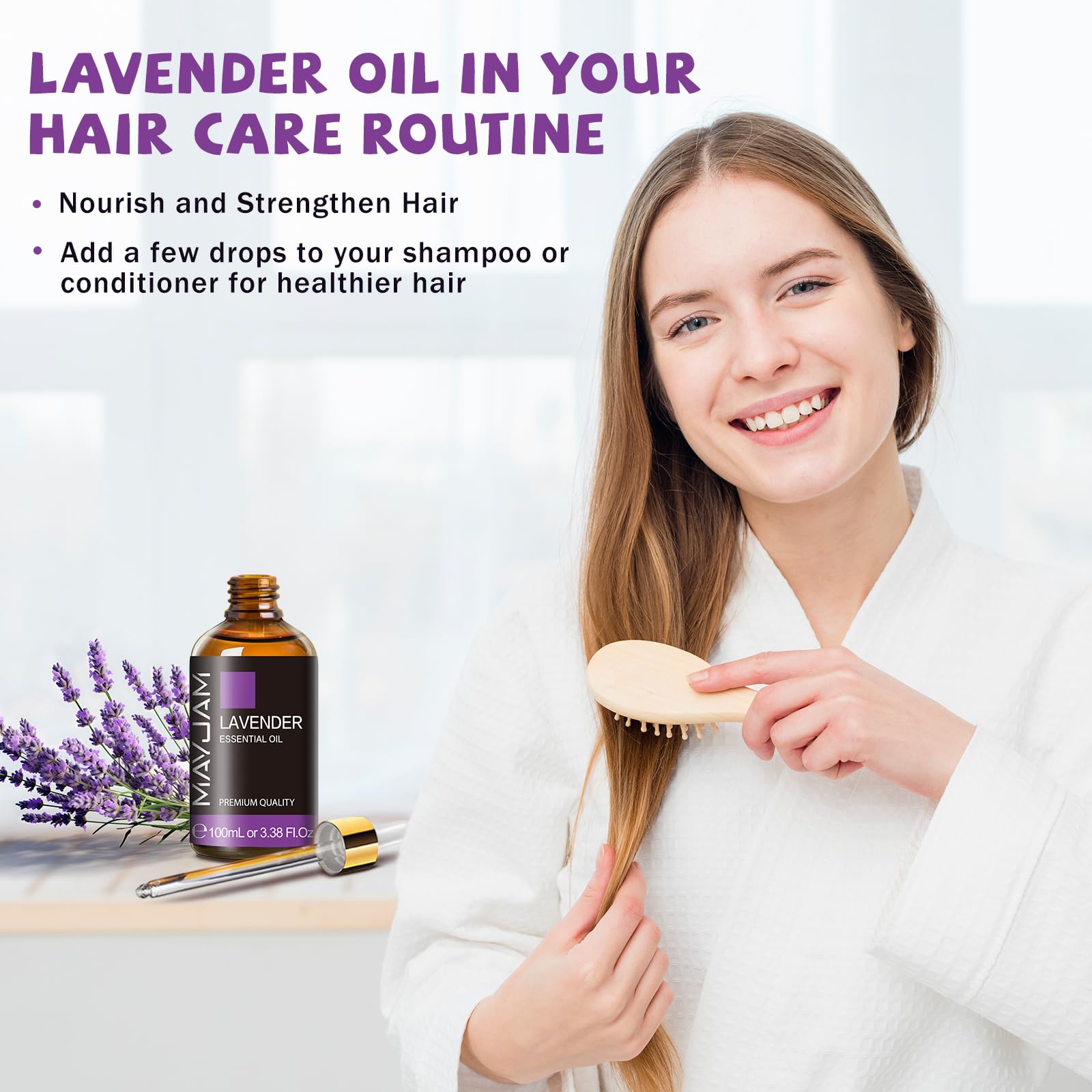 Aroma floral de MAYJAM Lavanda ideal para crear un ambiente calmante en casa.