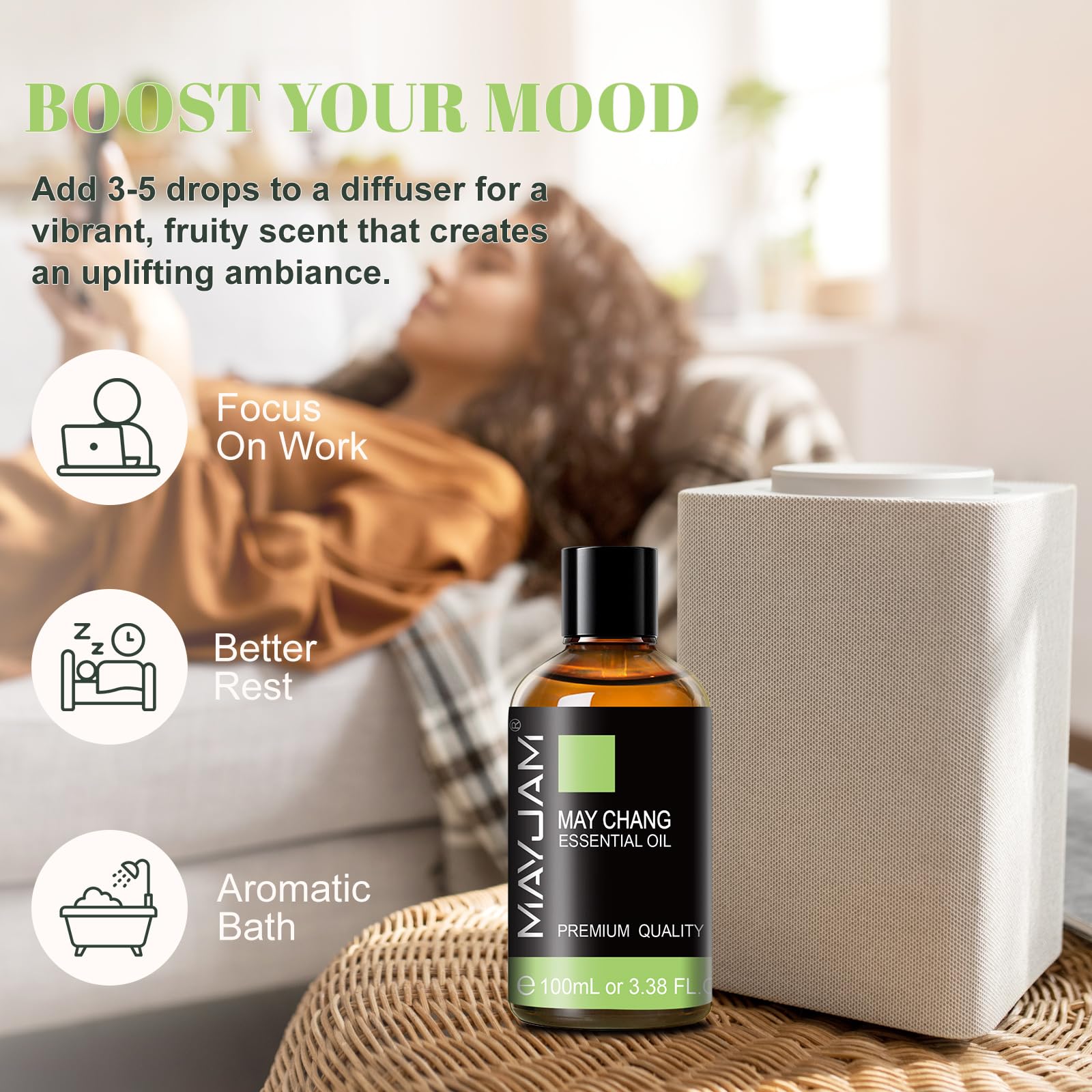 MAYJAM May Chang: crema-masaje para relajación con aceite esencial