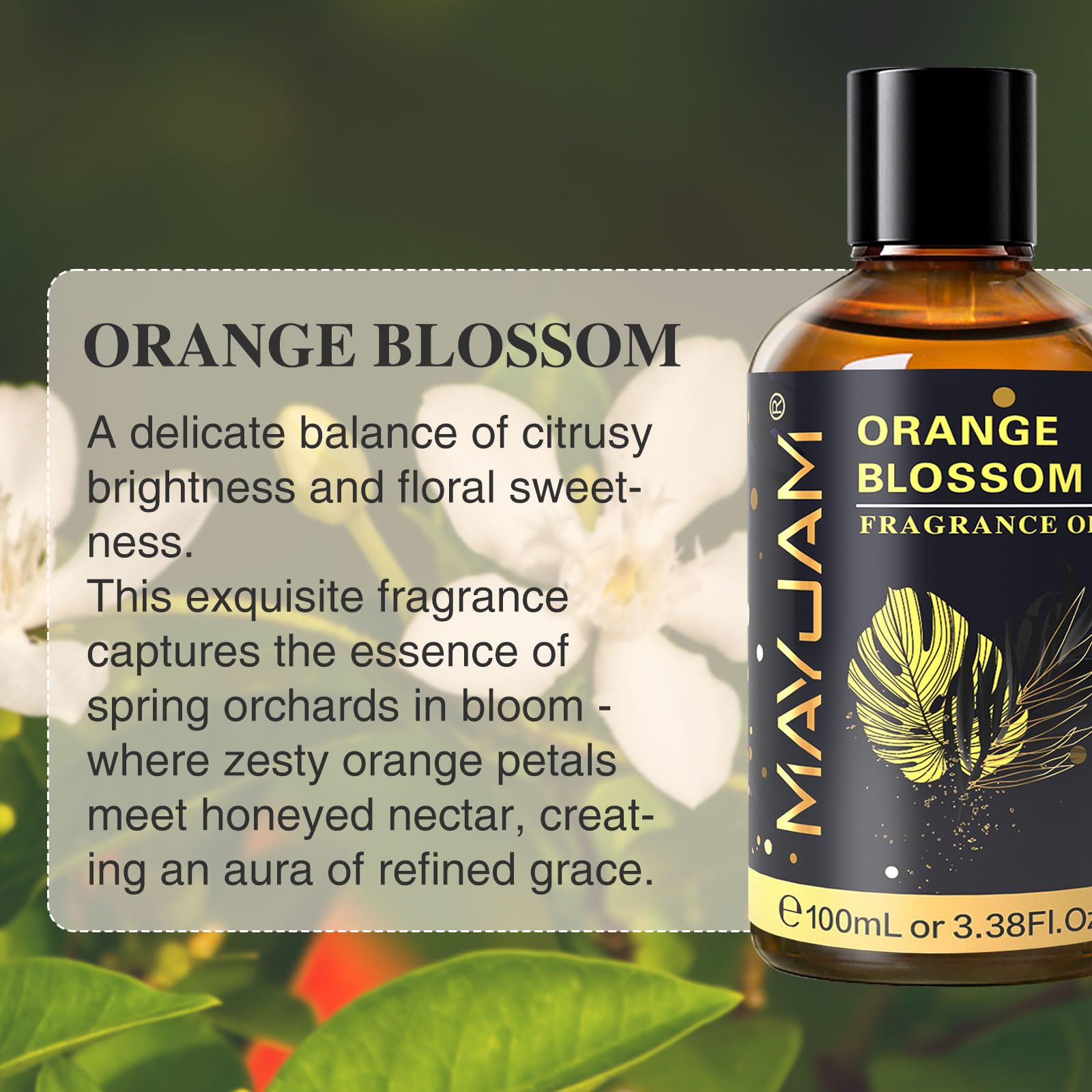 MAYJAM aroma floral azahar en difusores para ambiente acogedor.