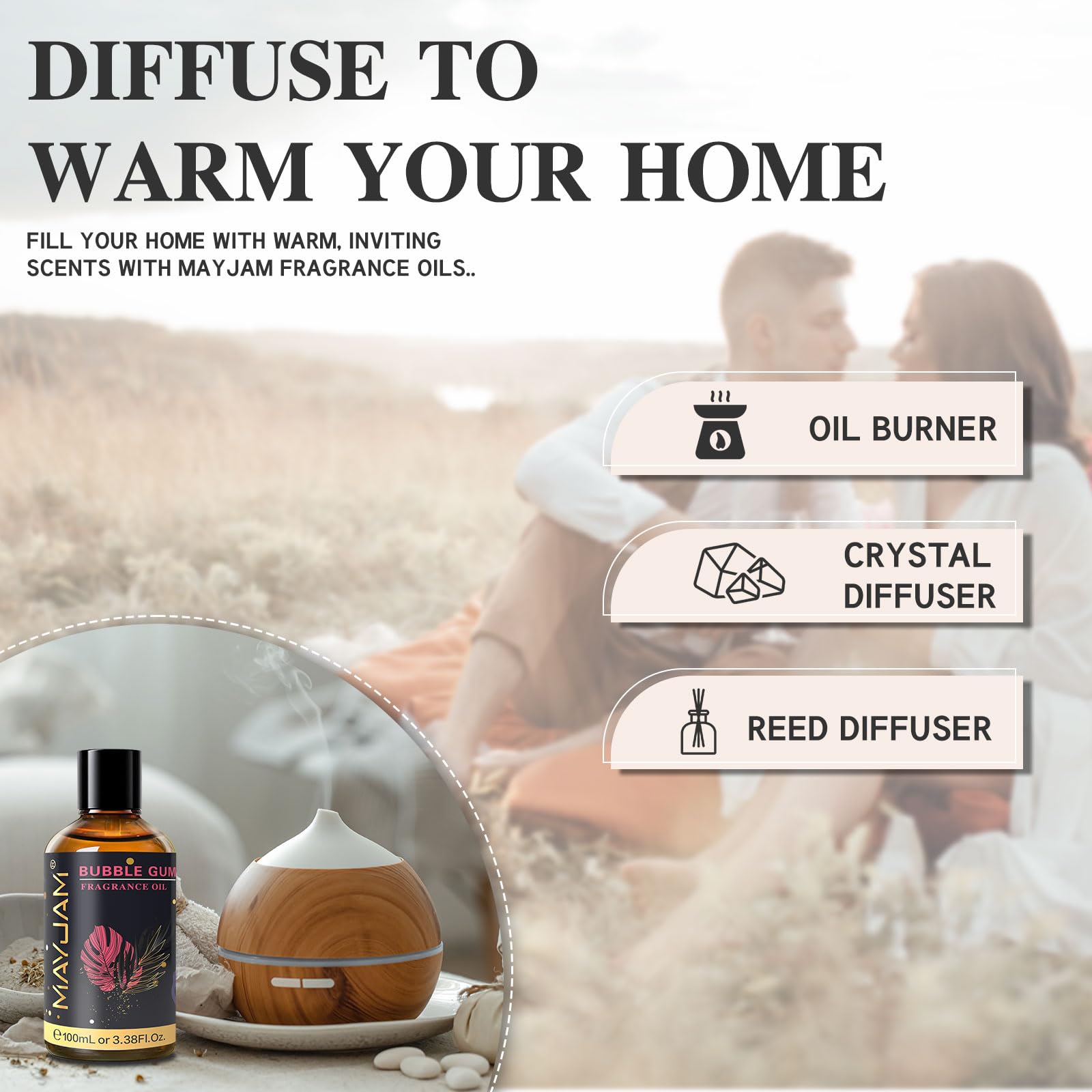 MAYJAM fragancia chicle burbuja para velas DIY con aroma duradero.