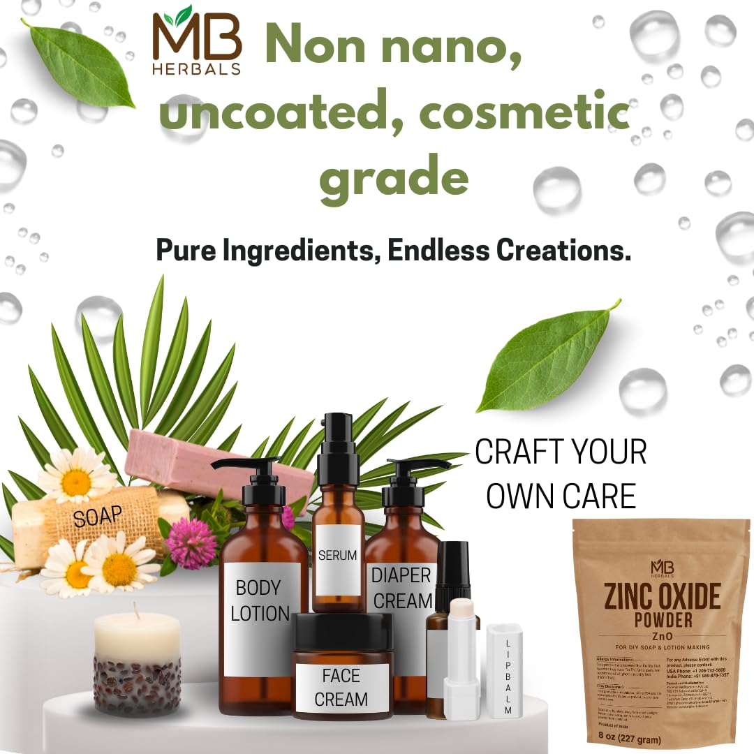 MB Herbals Zinc Oxide Powder con origen India, trazabilidad confiable
