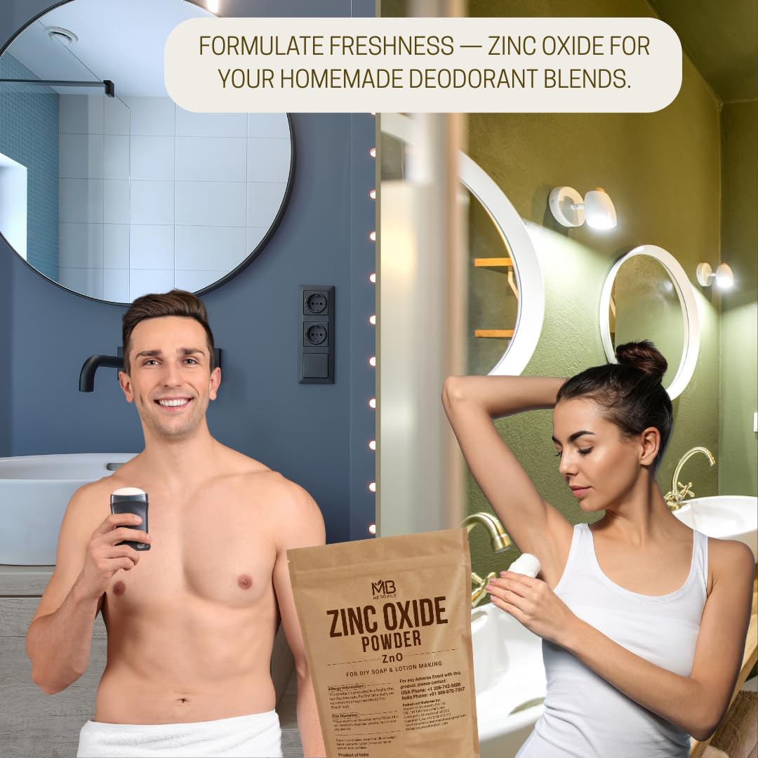 MB Herbals Zinc Oxide Powder para cosmética artesanal y proyectos caseros