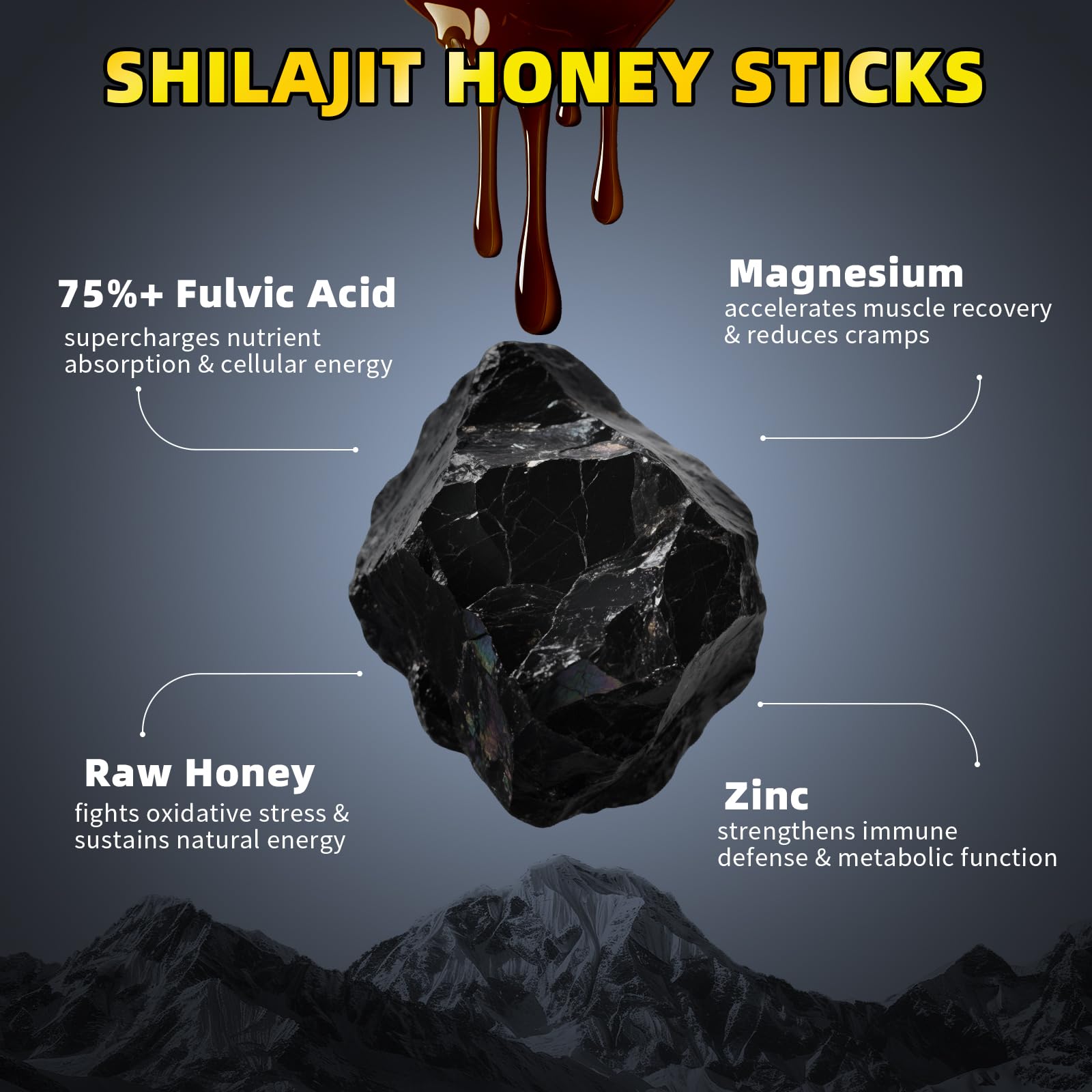 Barras Mchokuu Miel Shilajit bote compacto para viaje