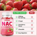 Gomitas veganas de Mchokuu NAC para dietas sin productos animales.