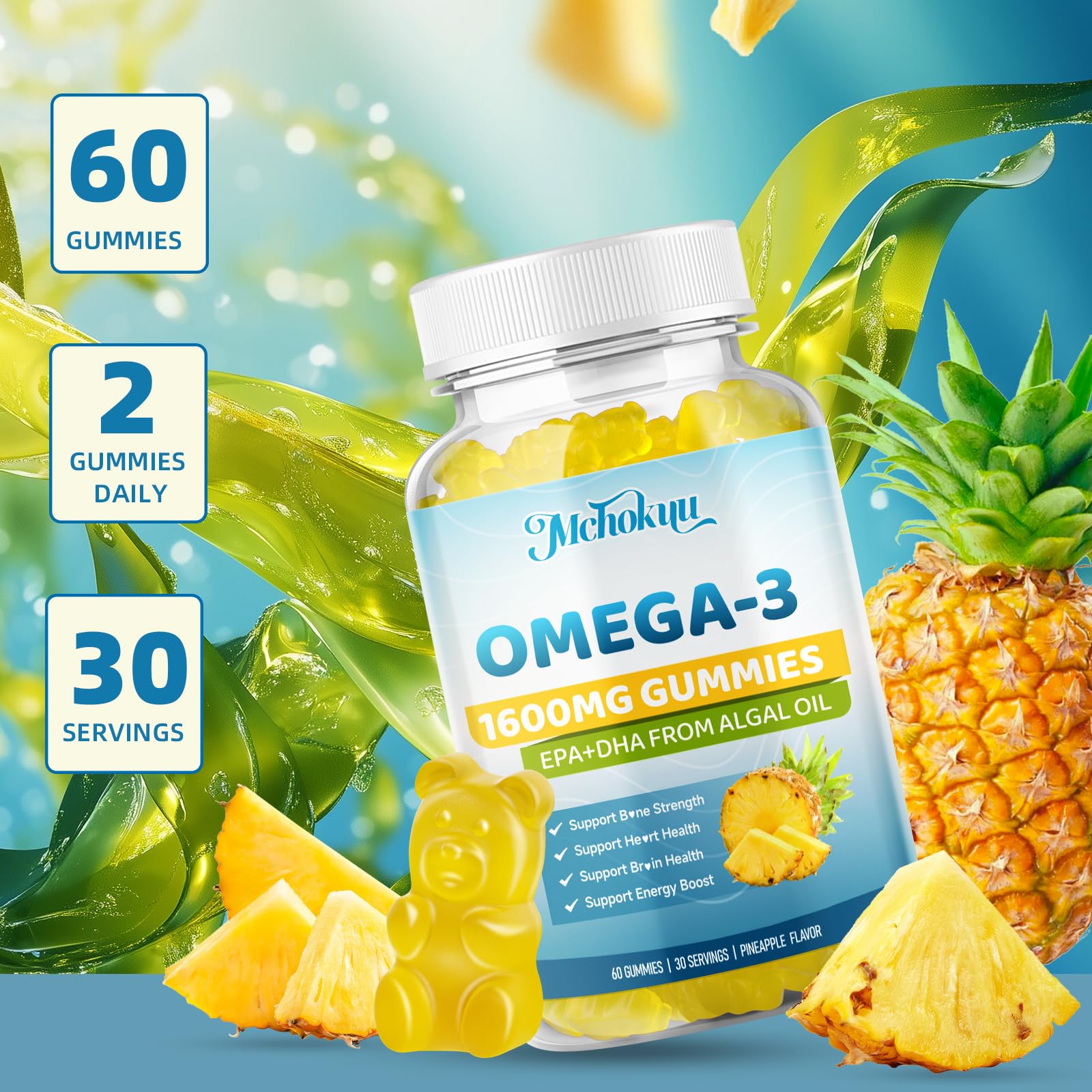 Gomitas D3 K2 Mchokuu, apoyan regulación de calcio en el cuerpo.