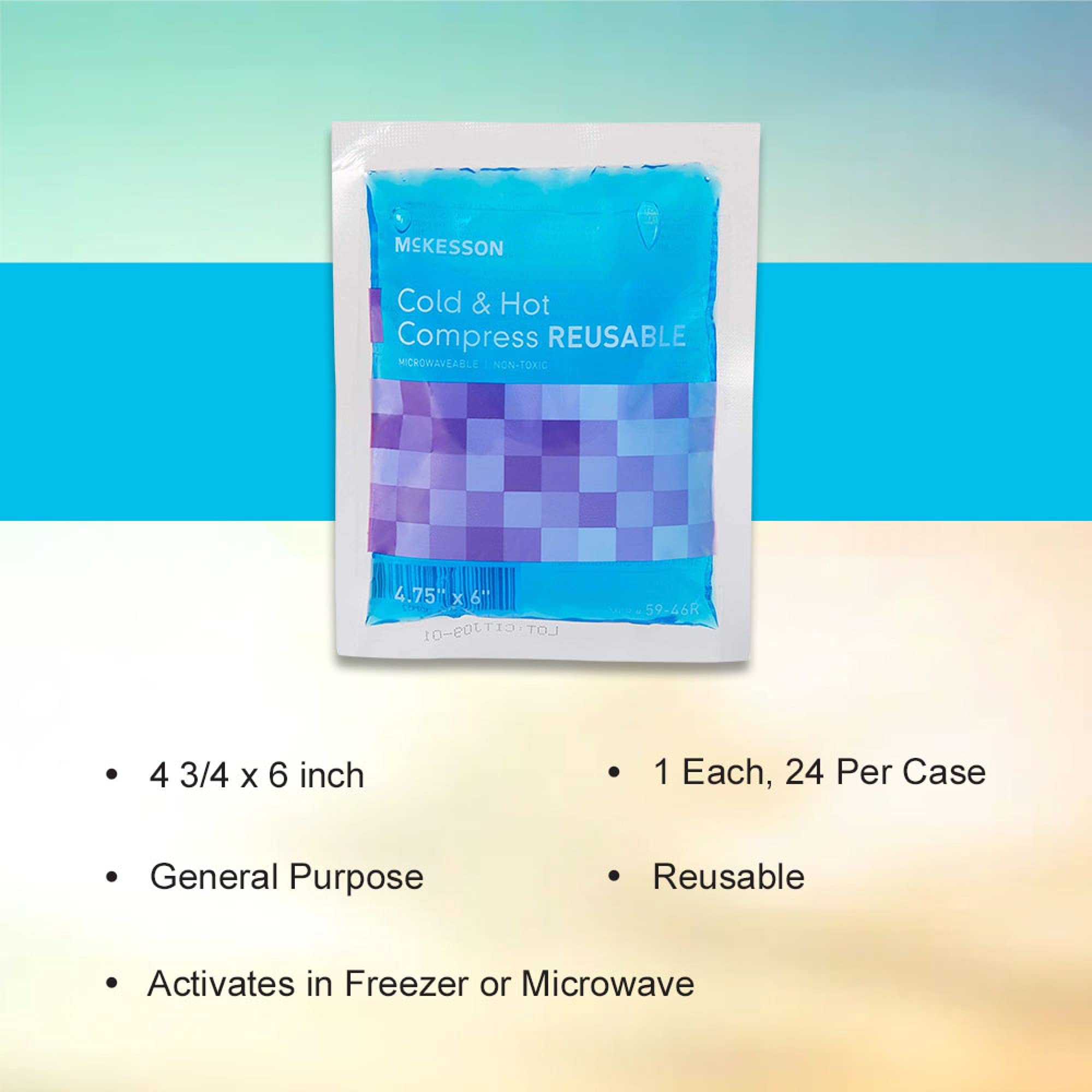 Compresa de gel McKesson conformable para el cuerpo, adaptable a contornos.