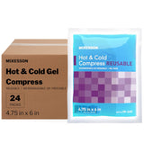 Compresas McKesson de gel para frío y calor, 4,75 x 6, ofrecen alivio versátil.