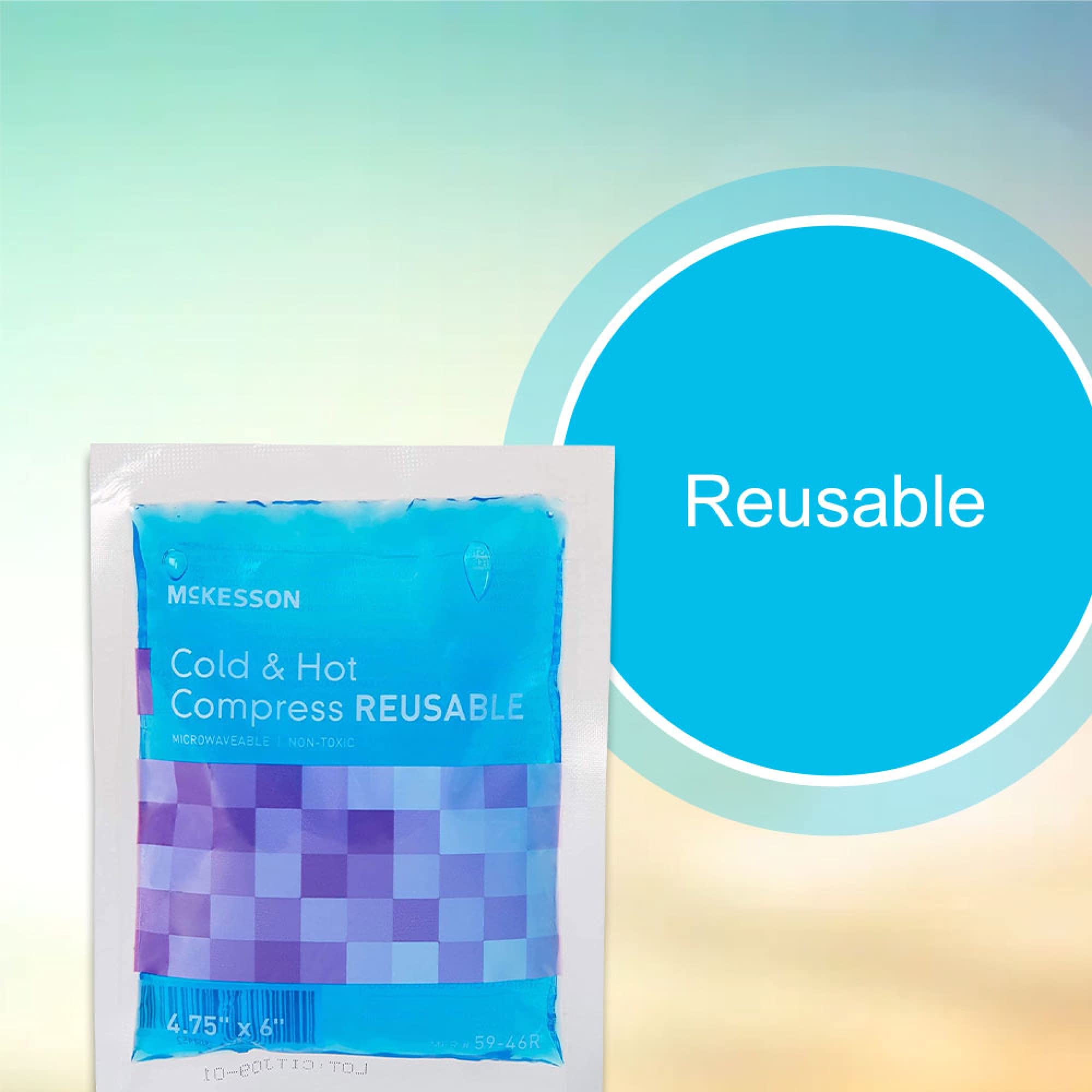 Compresas de gel reutilizables McKesson para uso diario en casa.