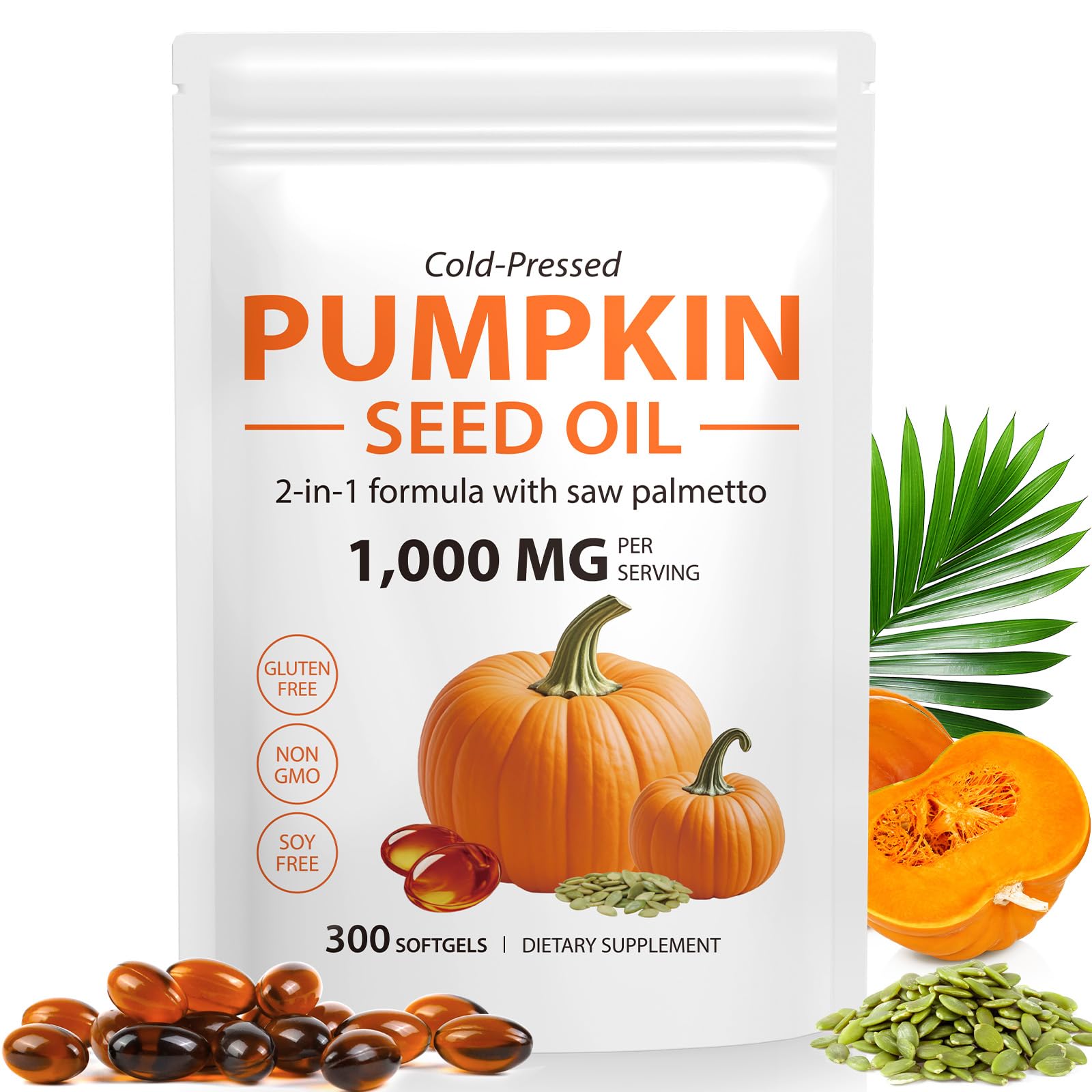 Mcukv cápsulas de aceite de calabaza para nutrición diaria