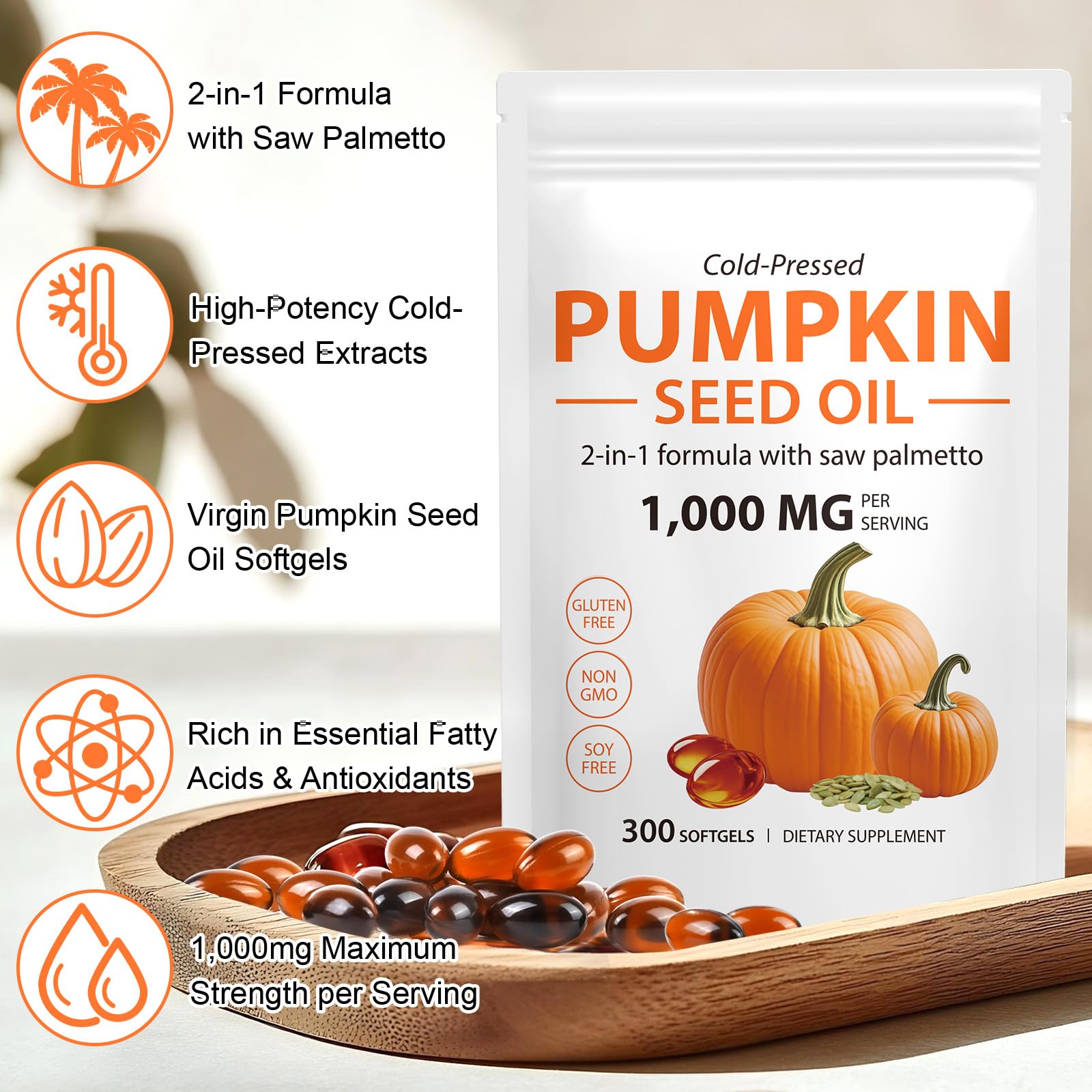 Mcukv aceite de calabaza prensado en frío para pureza